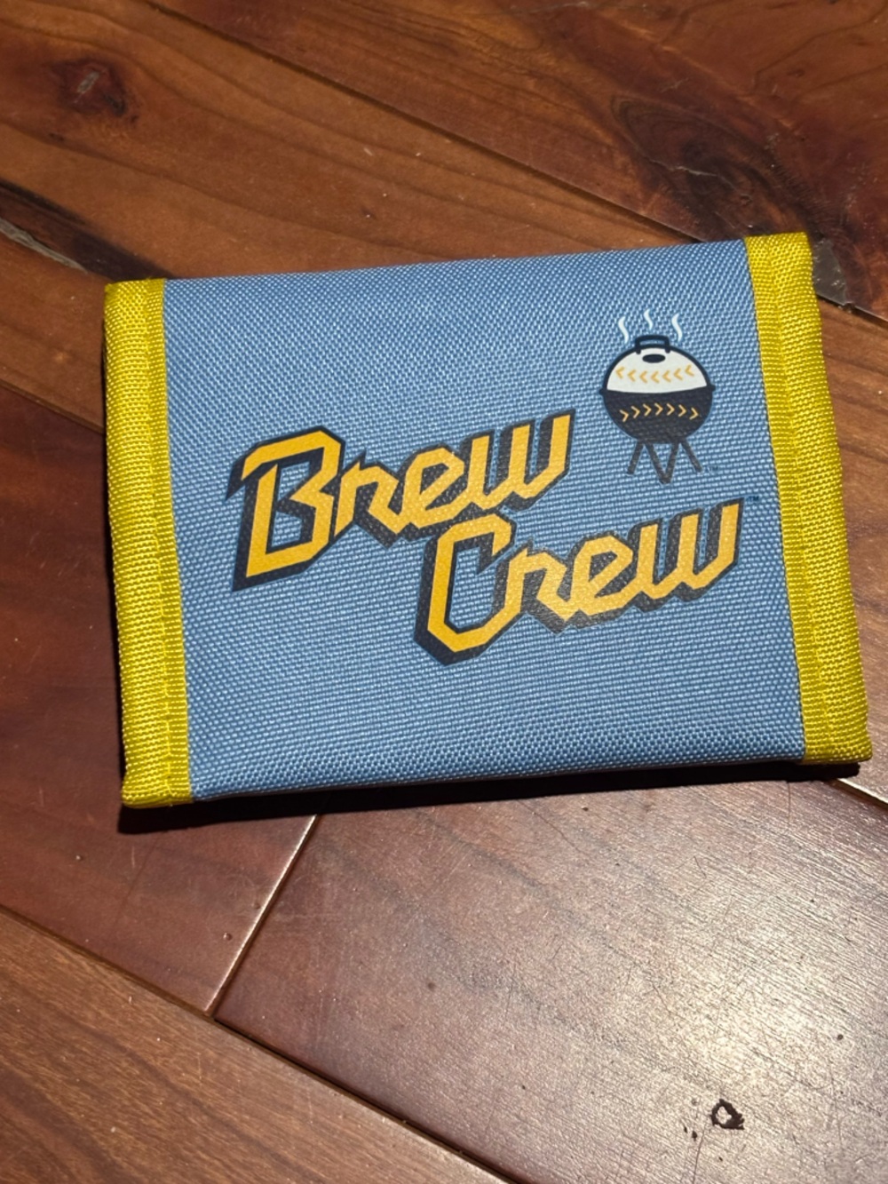 Milwaukee Brewers Blue Yellow Brew Crew Grill Trifold Wallet